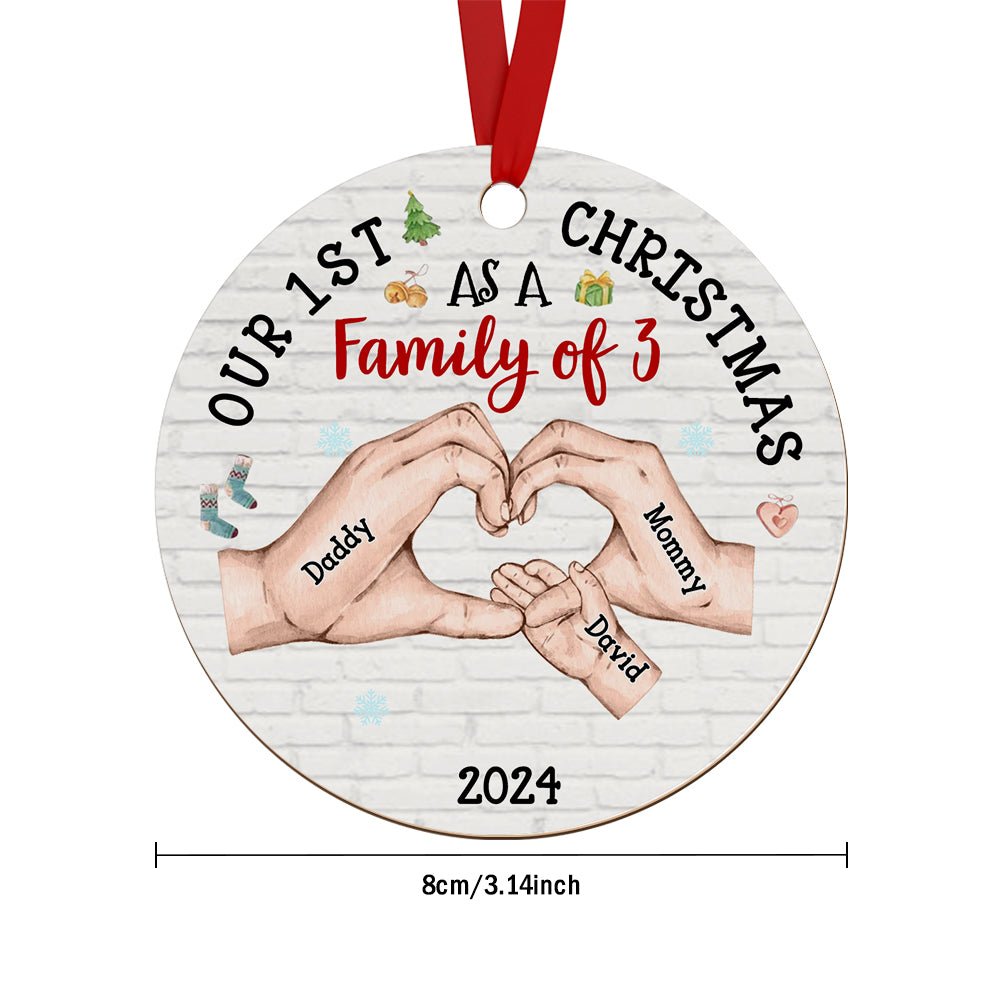 Personalized Baby's First Christmas As A Family Ornament Christmas Tree Decoration for Christmas Gifts - DiyGiftly