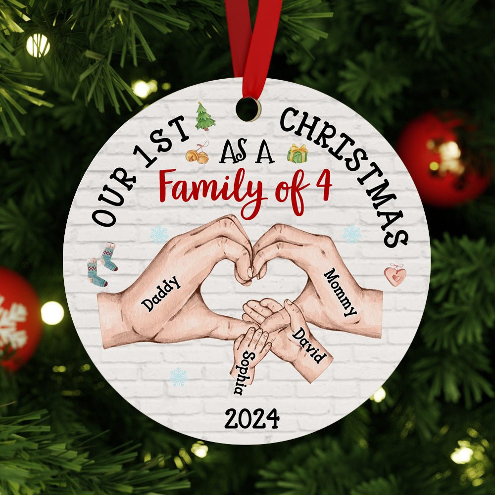 Personalized Baby's First Christmas As A Family Ornament Christmas Tree Decoration for Christmas Gifts - DiyGiftly