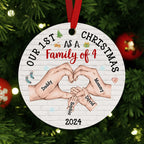 Personalized Baby's First Christmas As A Family Ornament Christmas Tree Decoration for Christmas Gifts - DiyGiftly