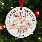 Personalized Baby's First Christmas As A Family Ornament Christmas Tree Decoration for Christmas Gifts - DiyGiftly