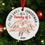 Personalized Baby's First Christmas As A Family Ornament Christmas Tree Decoration for Christmas Gifts - DiyGiftly