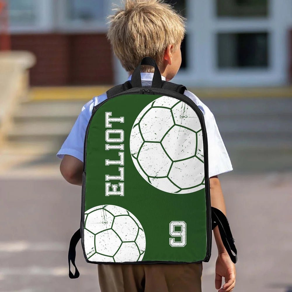 Personalized Ball Sports Backpack Lunch Bag Pencil Case Set with Name and Number Team Training Back to School Gift for Kids Students 46057984 - DiyGiftly