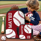 Personalized Ball Sports Backpack Lunch Bag Pencil Case Set with Name and Number Team Training Back to School Gift for Kids Students 46057984 - DiyGiftly