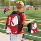 Personalized Ball Sports Backpack Lunch Bag Pencil Case Set with Name and Number Team Training Back to School Gift for Kids Students 46057984 - DiyGiftly