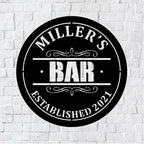 Personalized Bar Metal Art Sign – Custom Name Wall Decor, Home Bar, Man Cave, Kitchen & Game Room Wall Art, Bar Owner Gift, Housewarming & Party Present, Rustic Pub Metal Decoration 88777472 - DiyGiftly