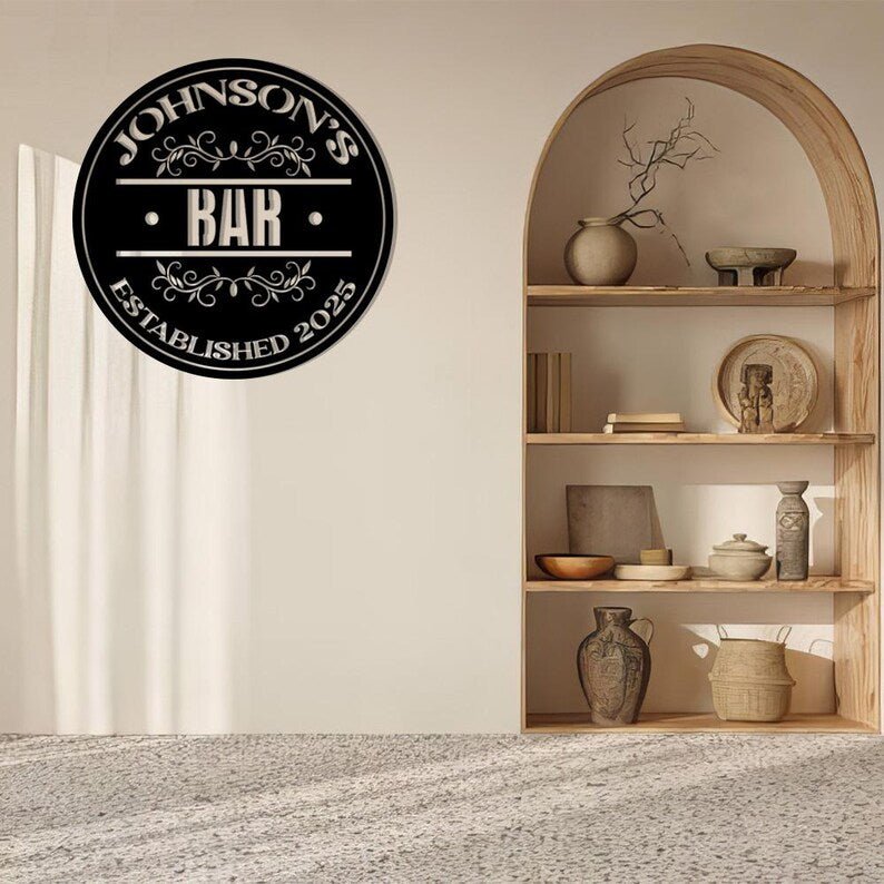 Personalized Bar Metal Signs – Custom Name Wall Art, Home Bar, Man Cave, Kitchen & Game Room Decor, Bar Owner Gift, Party & Housewarming Present, Rustic Pub Metal Decoration 07194112 - DiyGiftly