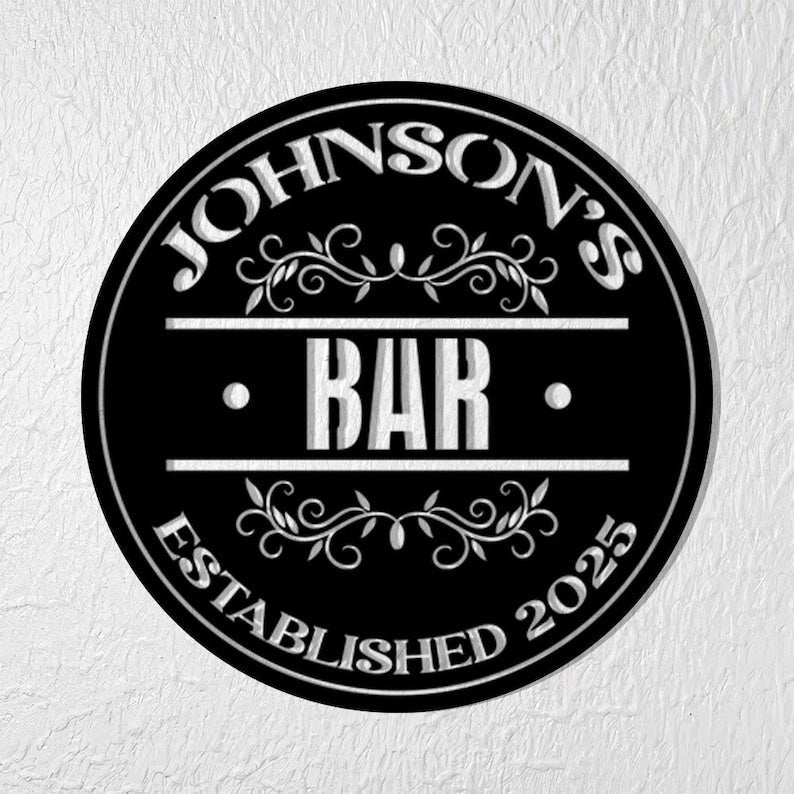 Personalized Bar Metal Signs – Custom Name Wall Art, Home Bar, Man Cave, Kitchen & Game Room Decor, Bar Owner Gift, Party & Housewarming Present, Rustic Pub Metal Decoration 07194112 - DiyGiftly