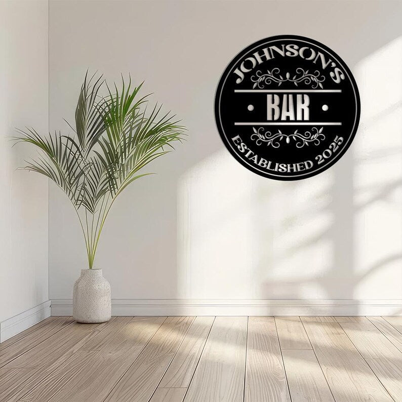 Personalized Bar Metal Signs – Custom Name Wall Art, Home Bar, Man Cave, Kitchen & Game Room Decor, Bar Owner Gift, Party & Housewarming Present, Rustic Pub Metal Decoration 07194112 - DiyGiftly
