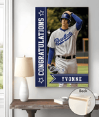 Personalized Baseball Athlete Graduation Custom Poster & Canvas - Gift for Kids 749790 - 749809 - DiyGiftly