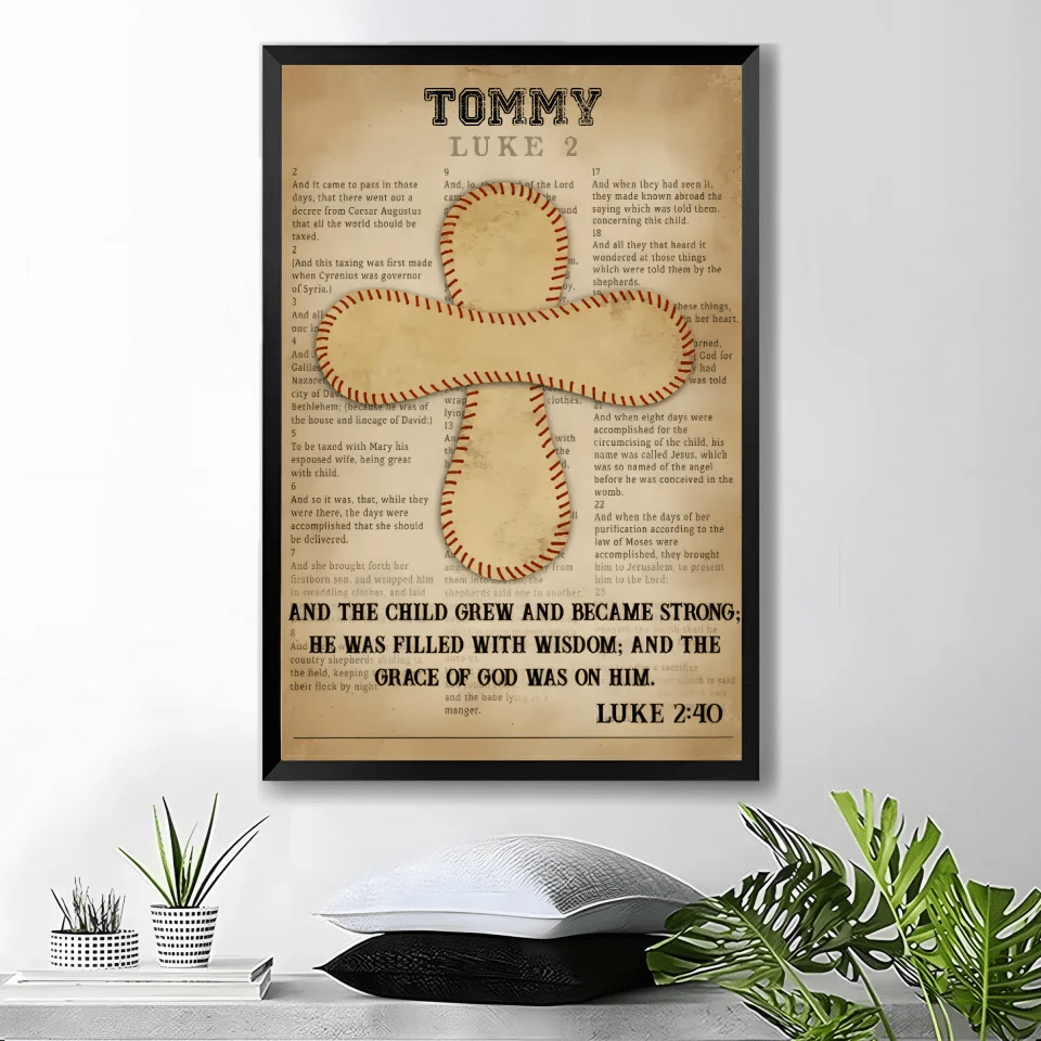 Personalized Baseball Bible And The Child Grew Customized Poster Or Canvas 749782 - 751227 - DiyGiftly
