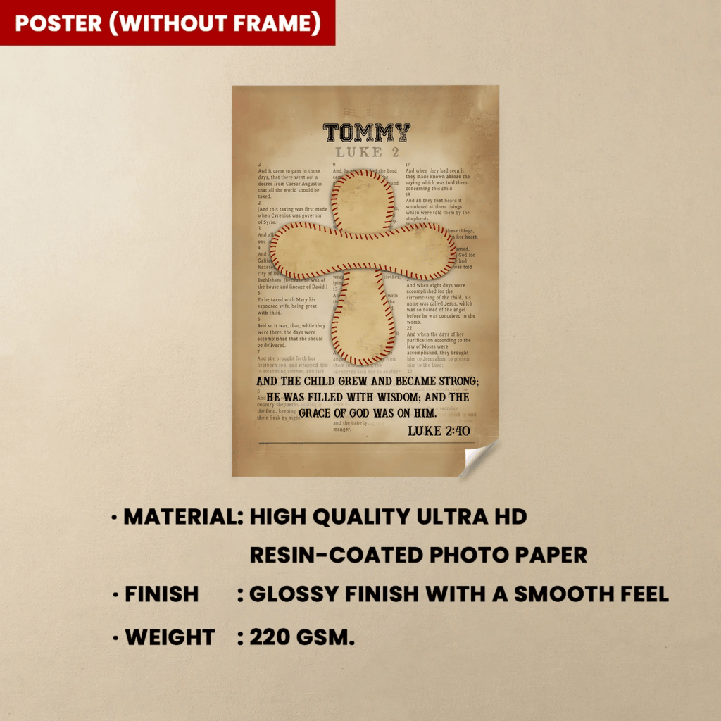 Personalized Baseball Bible And The Child Grew Customized Poster Or Canvas 749782 - 751227 - DiyGiftly