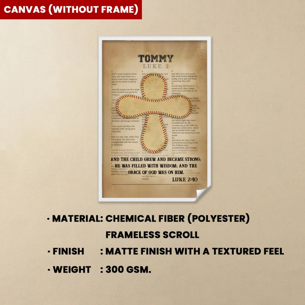 Personalized Baseball Bible And The Child Grew Customized Poster Or Canvas 749782 - 751227 - DiyGiftly