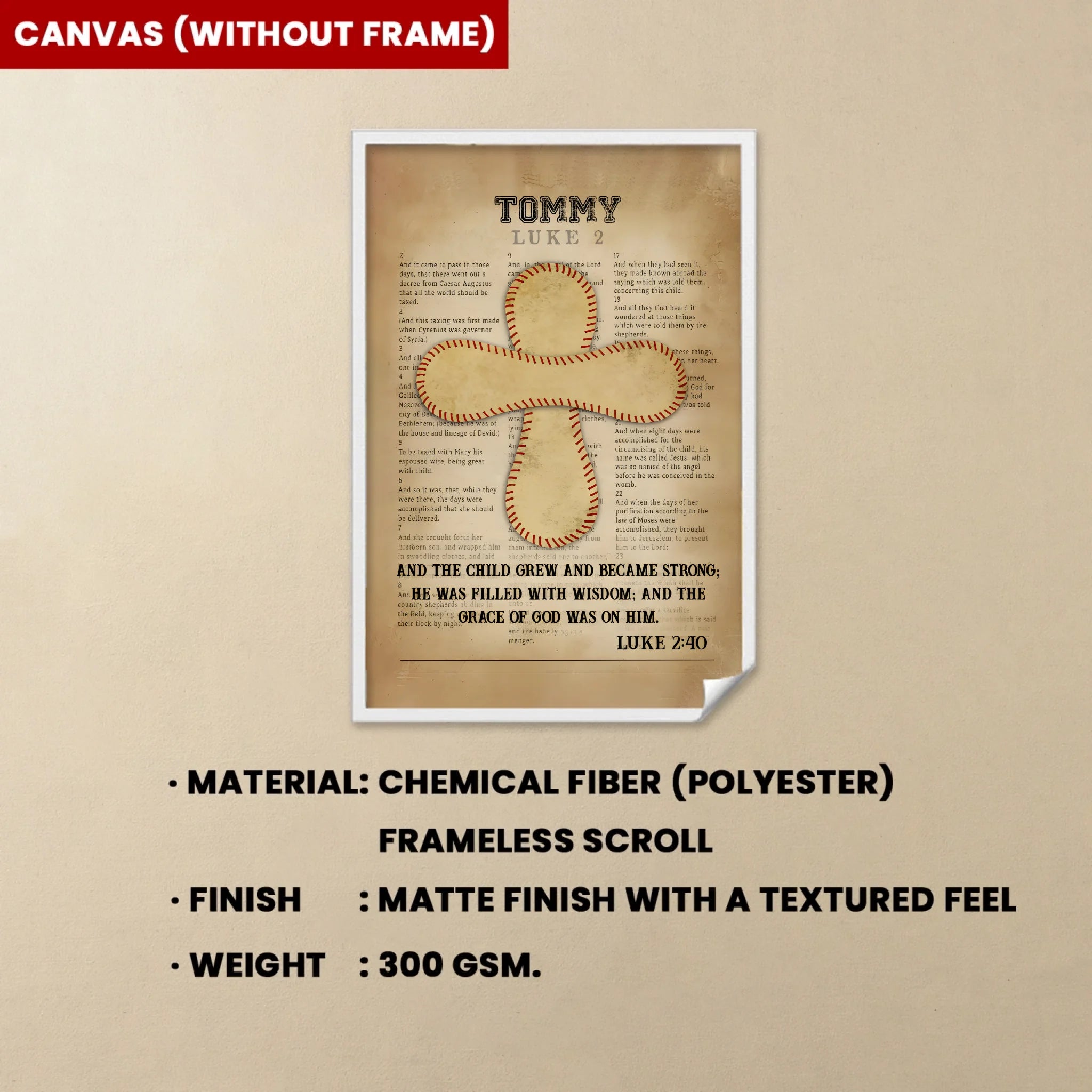 Personalized Baseball Bible And The Child Grew Customized Poster Or Canvas 749782 - 751227 - DiyGiftly