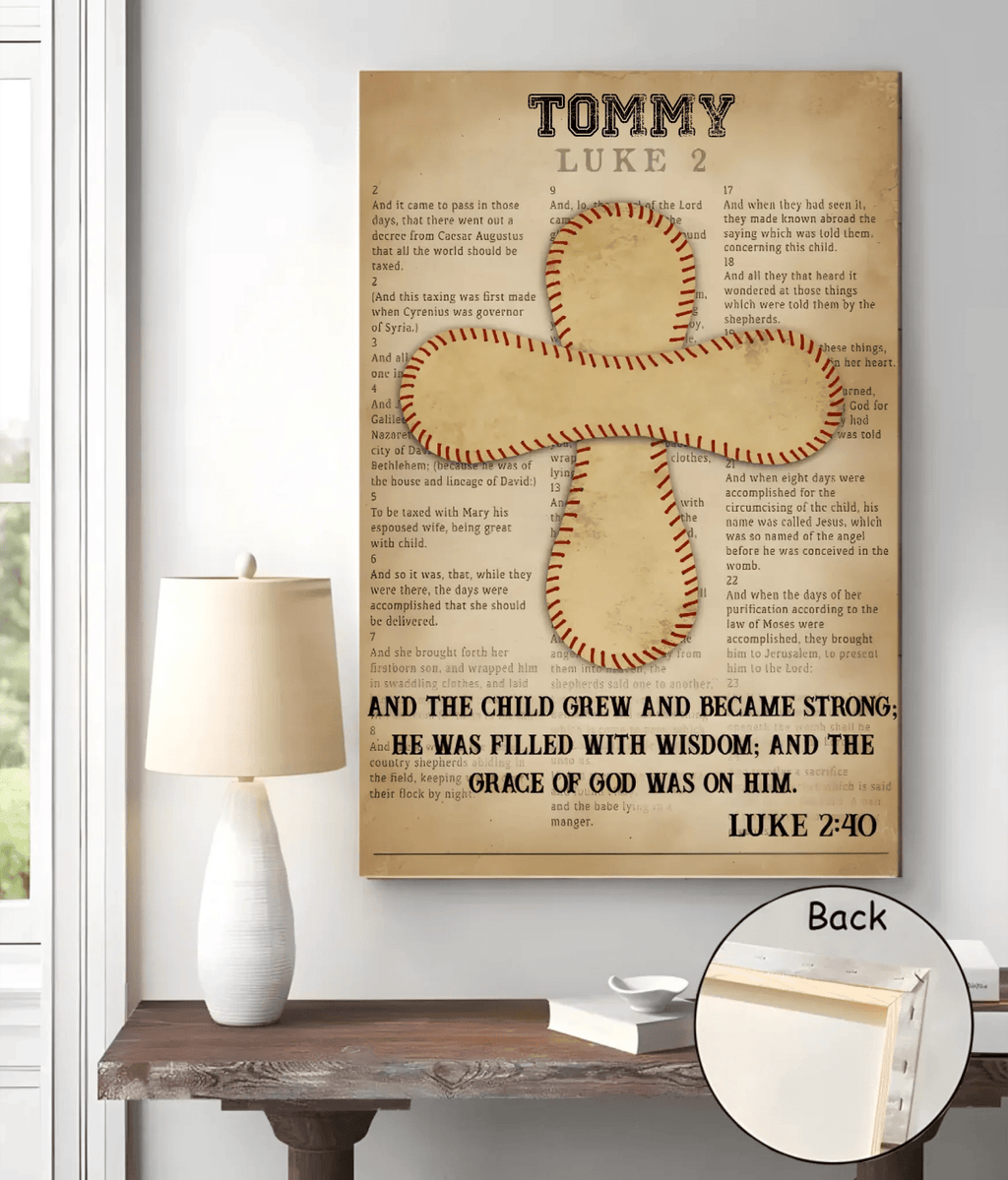 Personalized Baseball Bible And The Child Grew Customized Poster Or Canvas 749782 - 751227 - DiyGiftly