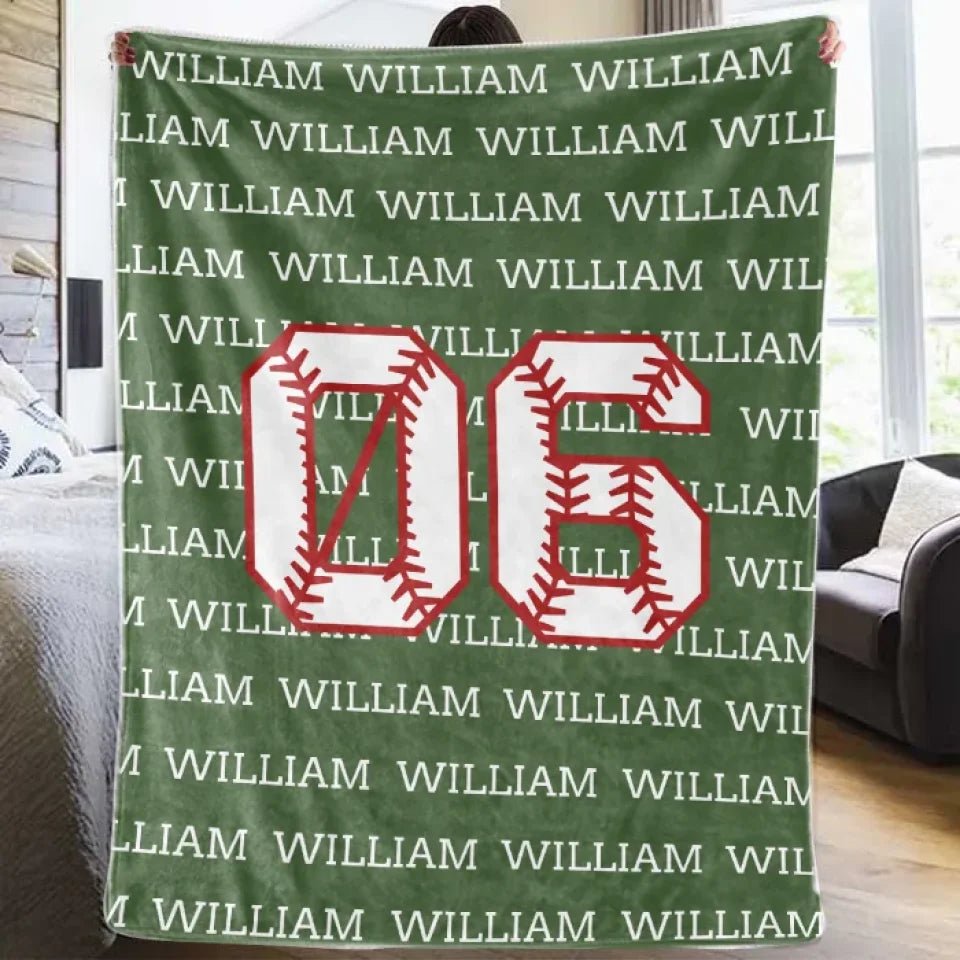 Personalized Baseball Blanket, Sports gift, baseball blanket gift 752270 - DiyGiftly