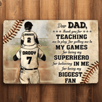 Personalized Baseball Dad And Son Thank You Dad 709305 - D - DiyGiftly