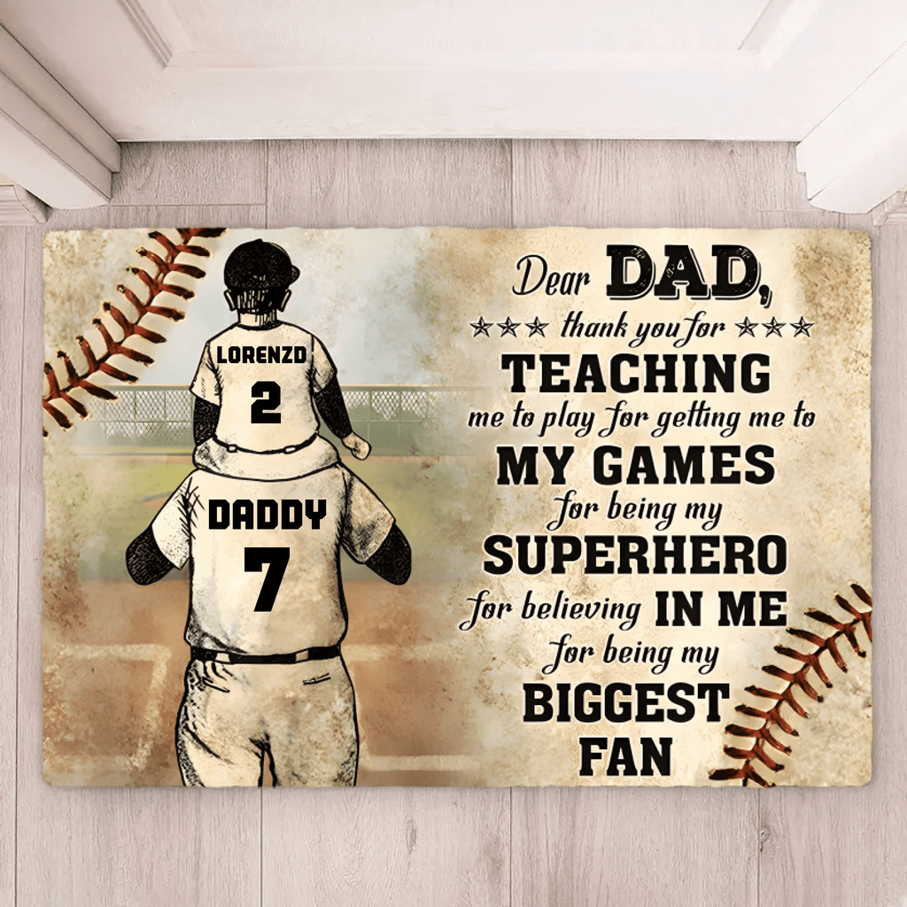 Personalized Baseball Dad And Son Thank You Dad 709305 - D - DiyGiftly