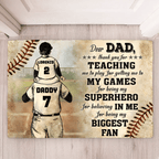 Personalized Baseball Dad And Son Thank You Dad 709305 - D - DiyGiftly