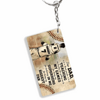 Personalized Baseball Dad And Son Thank You Dad Customized Keychain 734628 - DiyGiftly