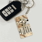 Personalized Baseball Dad And Son Thank You Dad Customized Keychain 734628 - DiyGiftly