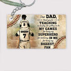 Personalized Baseball Dad And Son Thank You Dad Customized Keychain 734628 - DiyGiftly