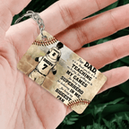 Personalized Baseball Dad And Son Thank You Dad Customized Keychain 734628 - DiyGiftly