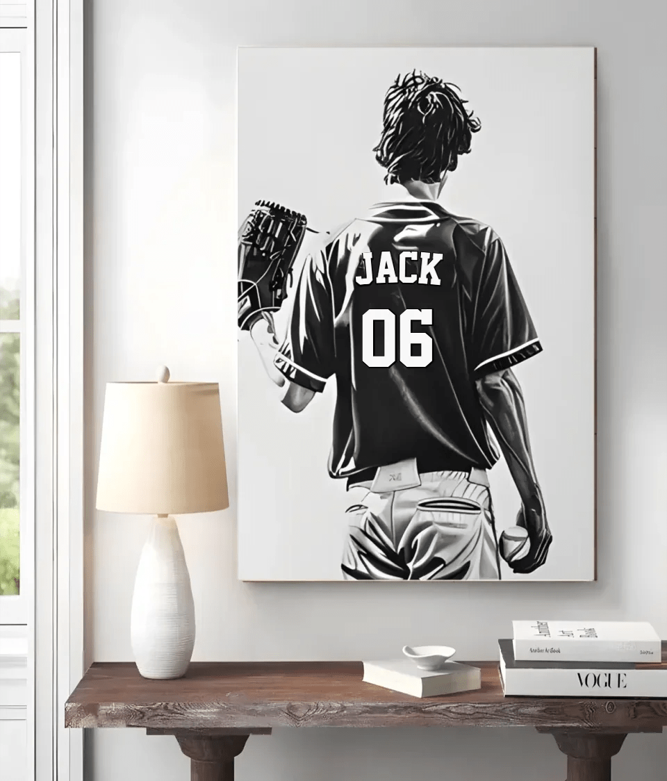 Personalized Baseball Gifts for Boys Pencil Sketch Art Print Baseball Senior Gift Wall Art Baseball Room Decor Baseball Team Gift for Him 748569 - 748948 - DiyGiftly