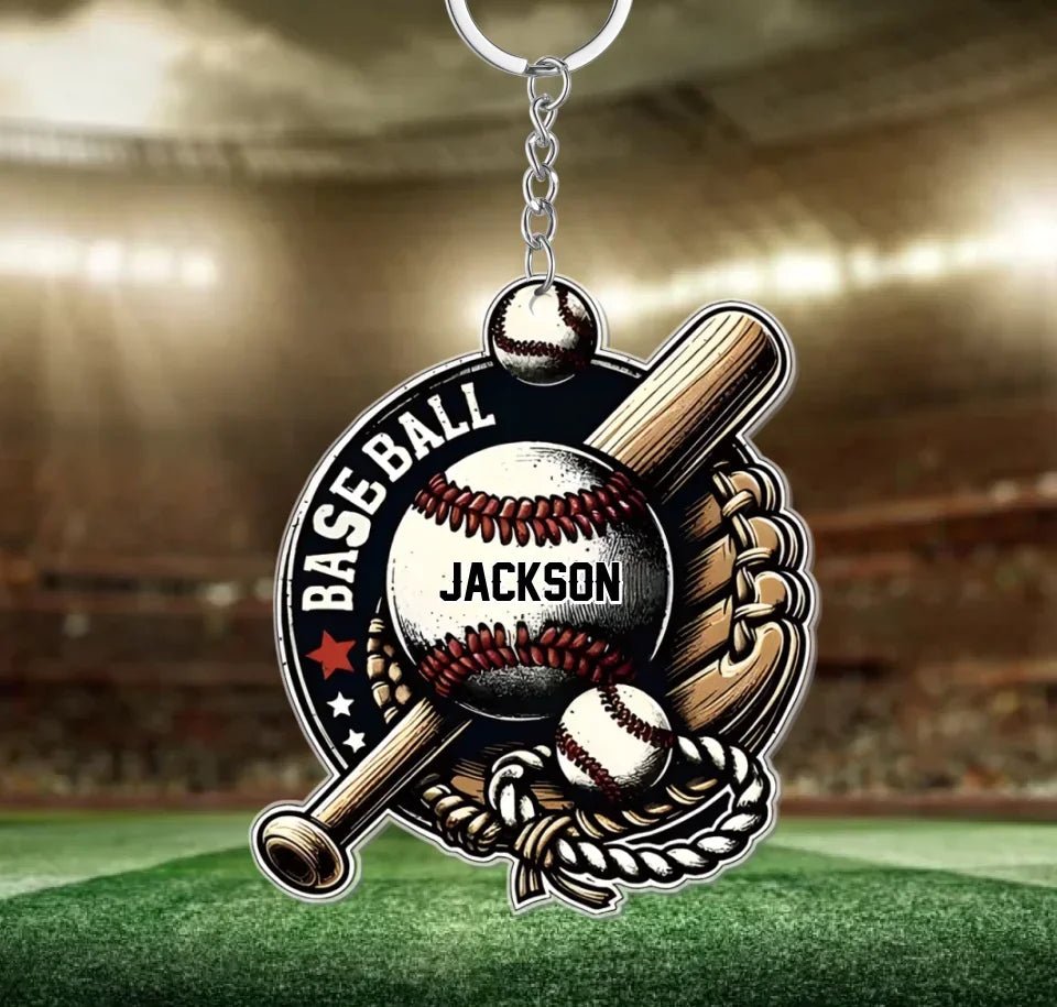 Personalized Baseball Keychain - Gift For Baseball Fans 751192 - DiyGiftly