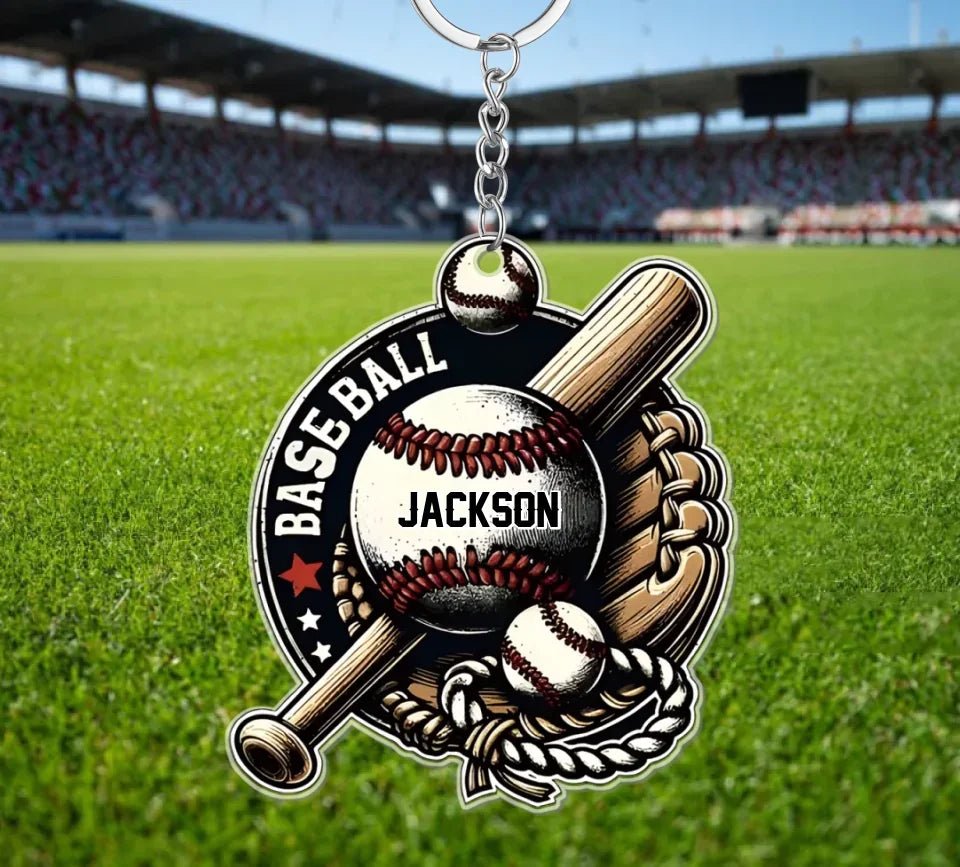 Personalized Baseball Keychain - Gift For Baseball Fans 751192 - DiyGiftly