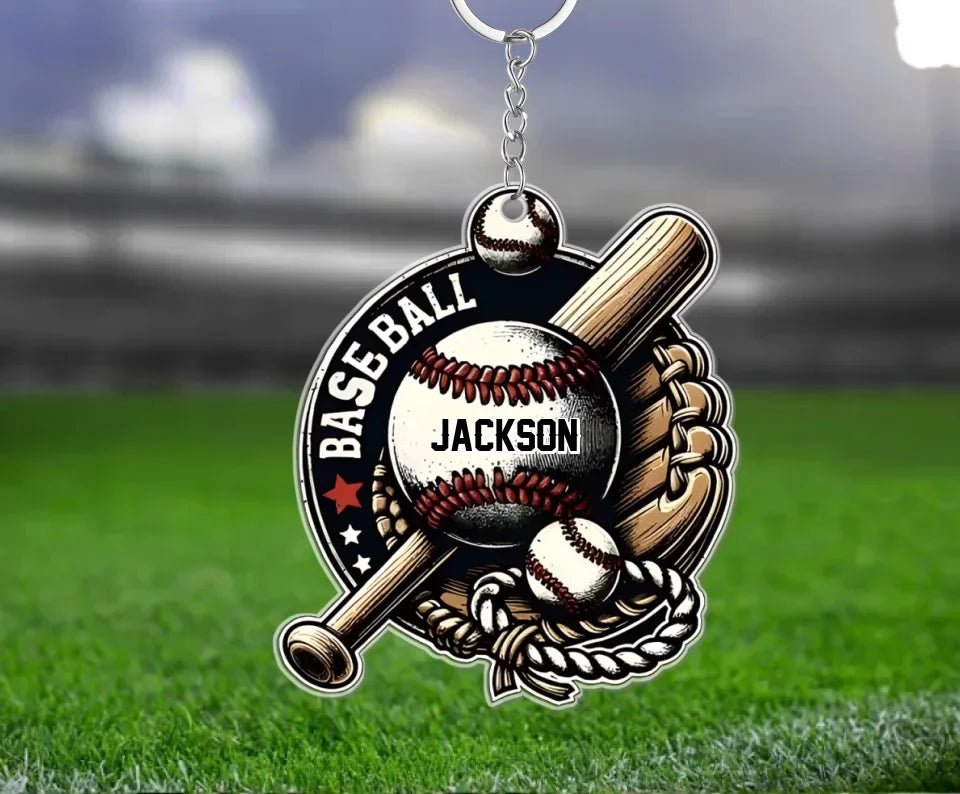 Personalized Baseball Keychain - Gift For Baseball Fans 751192 - DiyGiftly