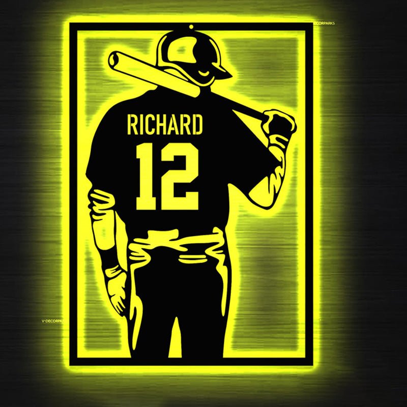 Personalized Baseball Metal Sign – Custom Name or Team Logo Wall Decor, Unique Gift for Baseball Players, Coaches, and Sports Enthusiasts, Perfect for Bedroom, Game Room, or Sports Room 84260864 - DiyGiftly