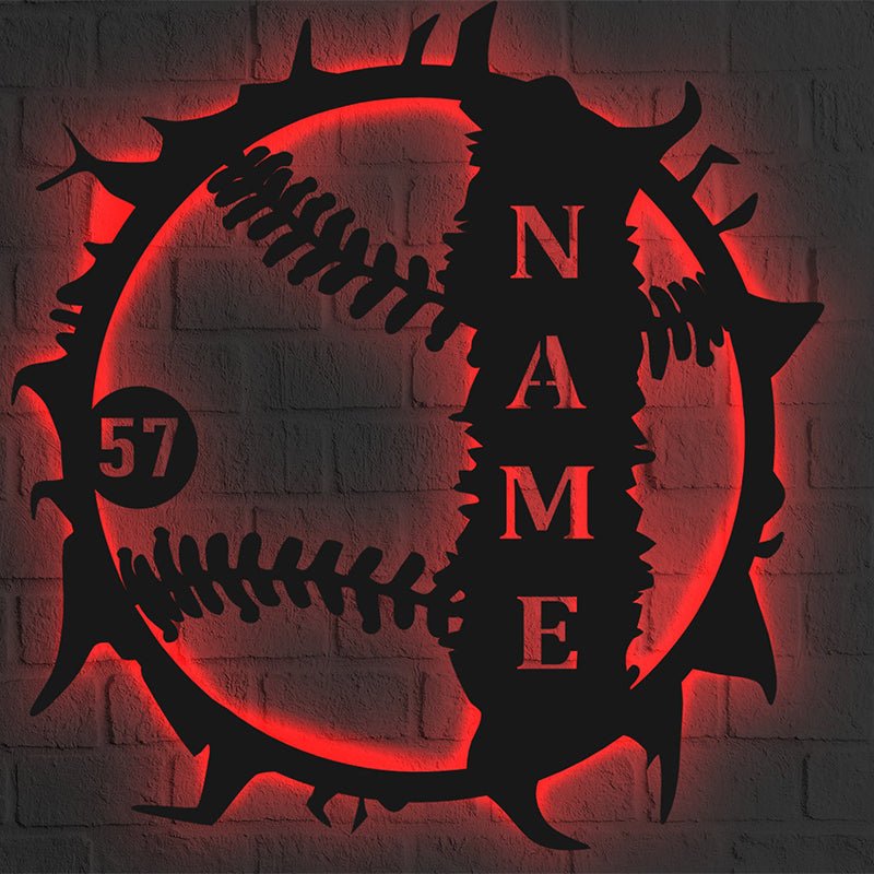 Personalized Baseball Name Metal Sign – Custom Jersey Number Wall Decor, Unique Gift for Baseball Players, Coaches, and Sports Enthusiasts, Perfect for Bedroom, Game Room, or Sports Room 39512832 - DiyGiftly