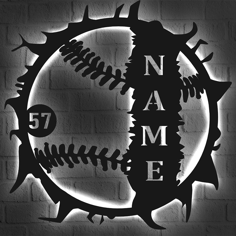 Personalized Baseball Name Metal Sign – Custom Jersey Number Wall Decor, Unique Gift for Baseball Players, Coaches, and Sports Enthusiasts, Perfect for Bedroom, Game Room, or Sports Room 39512832 - DiyGiftly