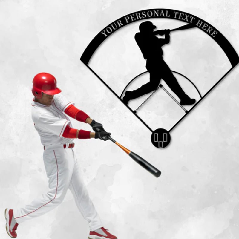 Personalized Baseball Player Name Metal Tags – Custom Sports Wall Sign, Baseball Team Name Plaque, Unique Gifts for Athletes, Teen Rooms and Sports Fans 74187008 - DiyGiftly