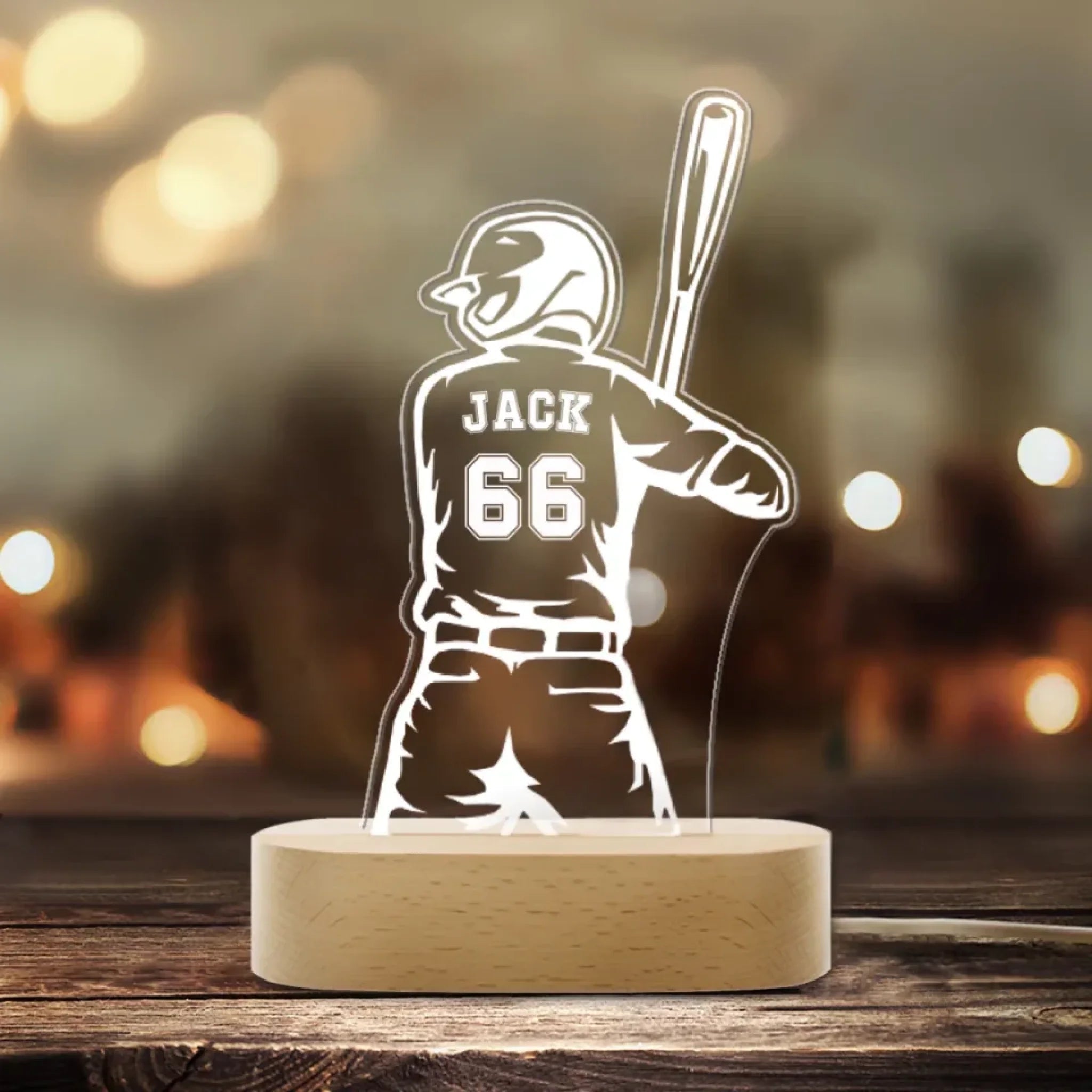 Personalized Baseball Player Night Light - Baseball Coach Gift - Gift for Boys - Children's Lights - Custom Baseball Gift - Christmas Gifts 749021 - DiyGiftly