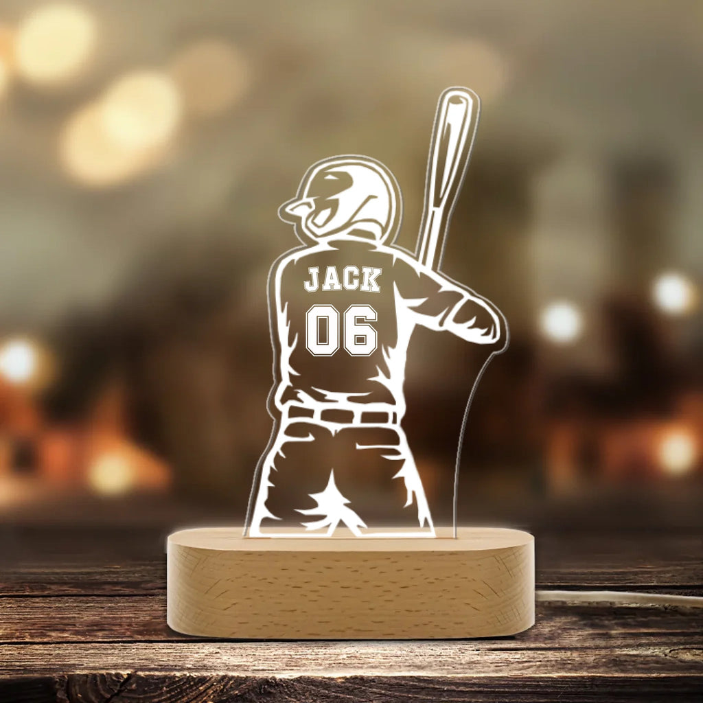 Personalized Baseball Player Night Light - Baseball Coach Gift - Gift for Boys - Children's Lights - Custom Baseball Gift - Christmas Gifts 749021 - DiyGiftly