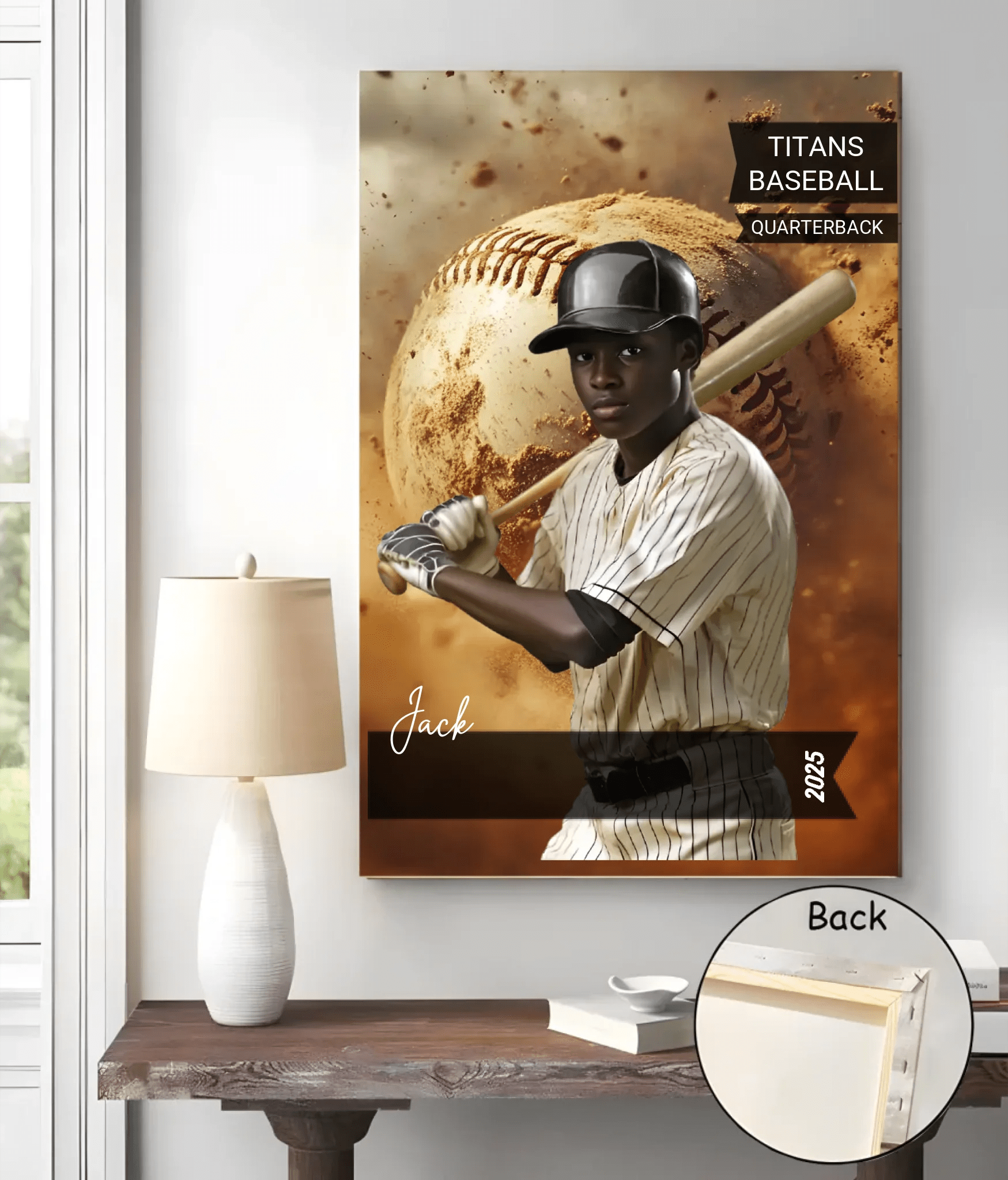 Personalized Baseball Sport Poster & Canvas - Add Athlete's Photo, Number, Name... - Best Gift for Athletes 747689 - DiyGiftly