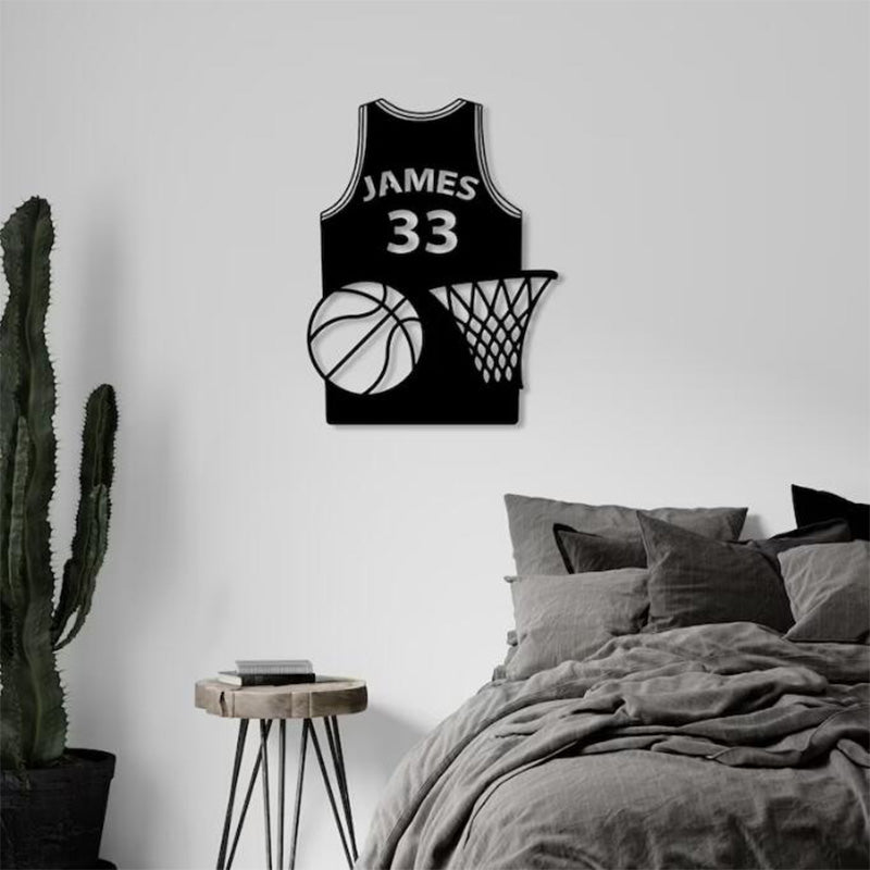 Personalized Basketball Jersey Metal Wall Art – Custom Name Sign, Unique Gift for Players, Coaches & Fans 42044928 - DiyGiftly
