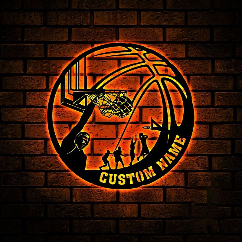 Personalized Basketball Metal Sign Wall Art – Custom Name, Unique Gift for Basketball Players, Coaches, and Fans, Perfect for Game Room, Man Cave, Bedroom, or Sports Club 28078592 - DiyGiftly