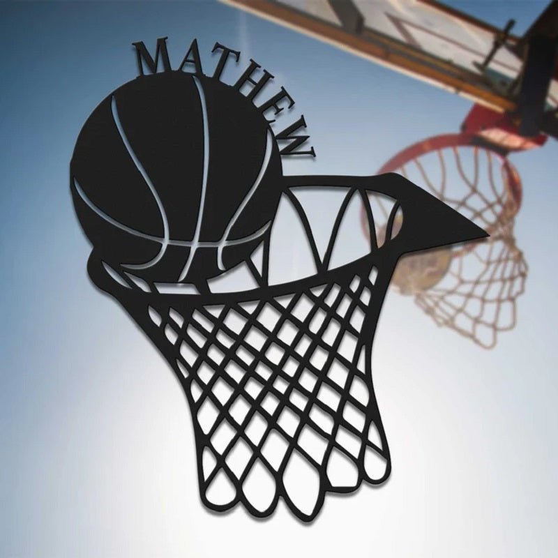 Personalized Basketball Metal Wall Light – Custom Name Sign for Sports Room, Gym, or Kid’s Bedroom 600704 - DiyGiftly