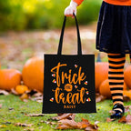 Personalized Bat Candy Star Trick or Treat Reusable Canvas Bag with Name Halloween Activity Gift for Kids 47694336 - DiyGiftly