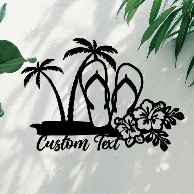 Personalized Beach Flip - Flops Metal Wall Light – Custom Summer Decor for Home, Patio, or Beach House 3412736 - DiyGiftly