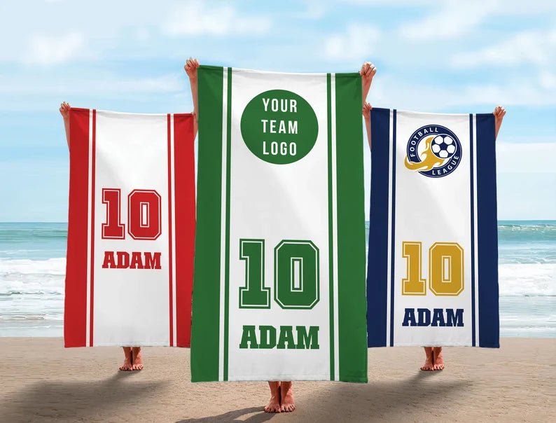 Personalized Beach Towel, Baseball Team Pool Towel with Logo, Cooperstown Gift, Gifts for Swim Teams, Softball World Series Gift 48594432 - DiyGiftly