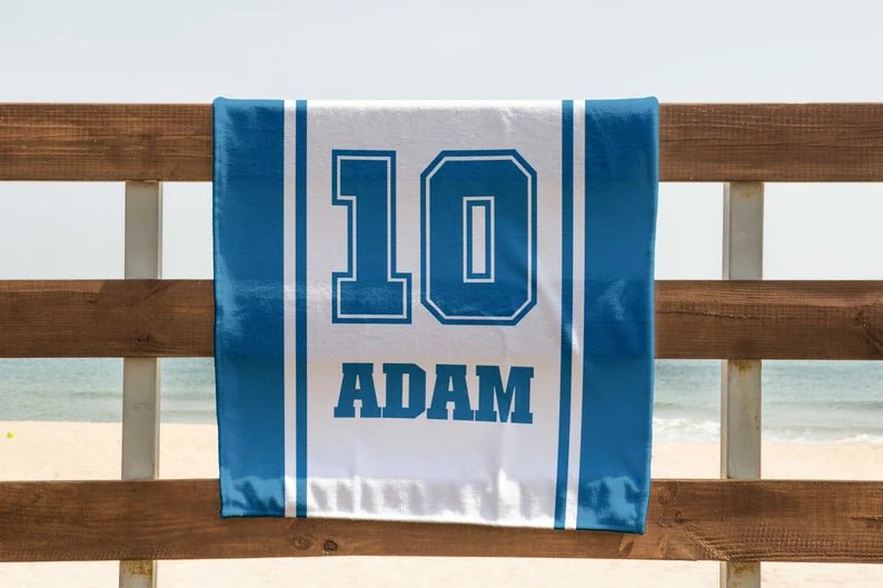 Personalized Beach Towel, Baseball Team Pool Towel with Logo, Cooperstown Gift, Gifts for Swim Teams, Softball World Series Gift 48594432 - DiyGiftly