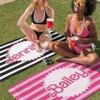 Personalized Beach Towel, Let's Go Party Beach Towel, Pink Custom Pool Towel, Kids Towel, Vacation Birthday Gift, Bachelorette Favor 23844608 - DiyGiftly