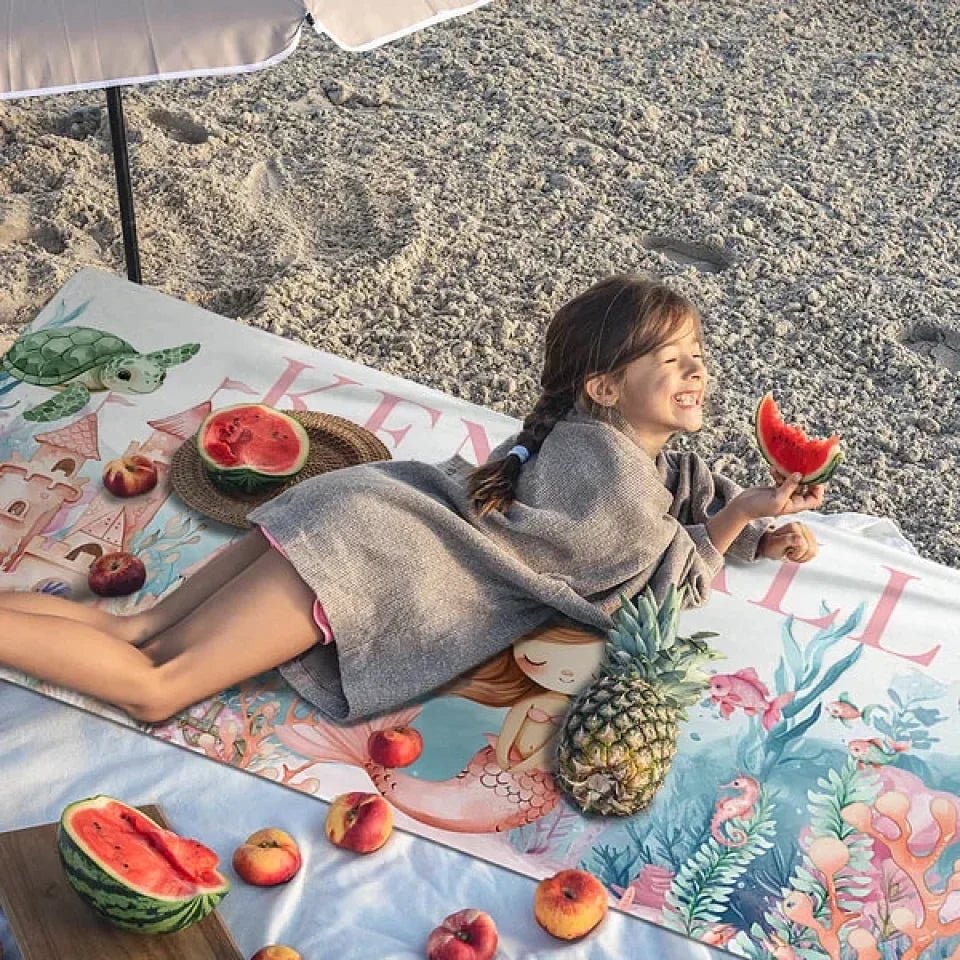 custom name beach towel gift for daughter product photo