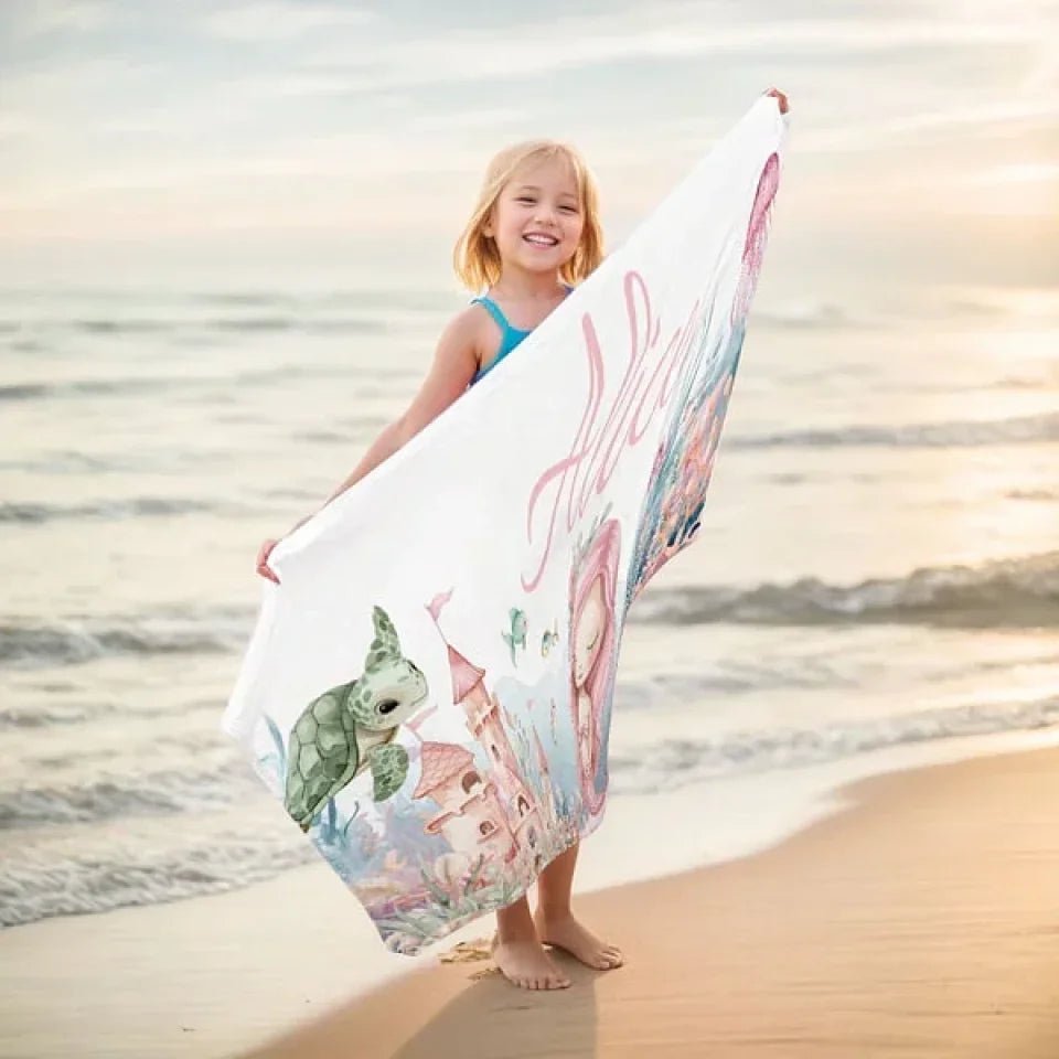 beach towel gift for daughter custom name close up