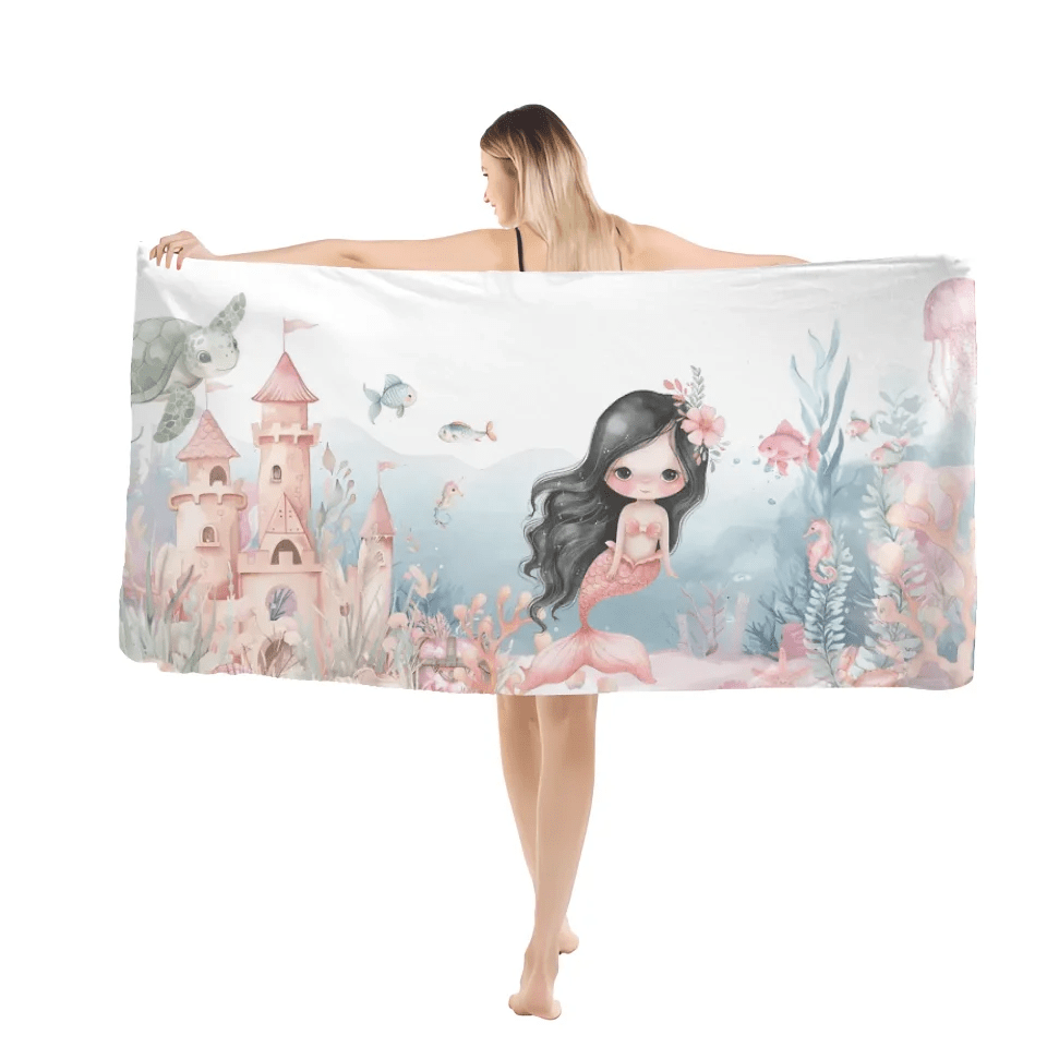 custom name beach towel gift for daughter detail view