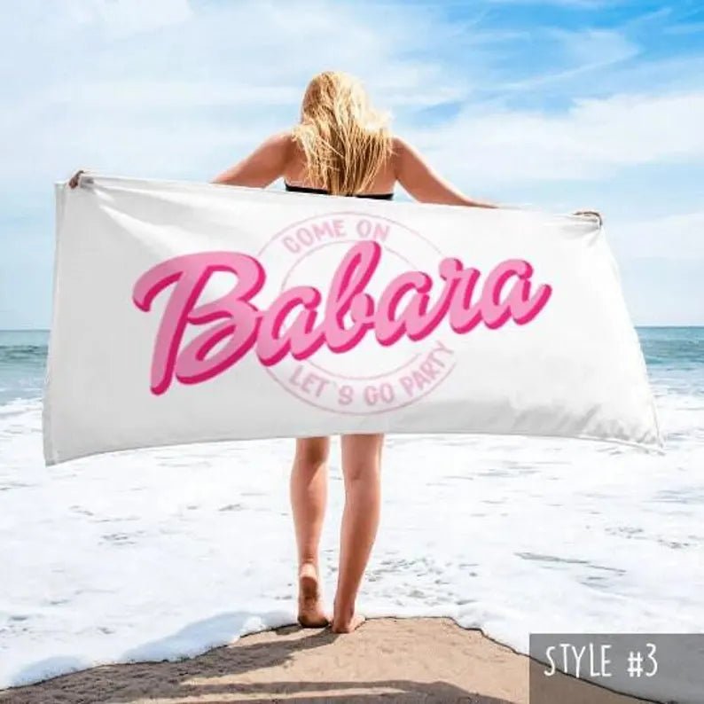 Personalized Beach Towel with Name Custom Design - Adult and Kids Bath Towel, Pool Towel Gift for Anniversaries, Birthdays & Vacations 64820480 - DiyGiftly