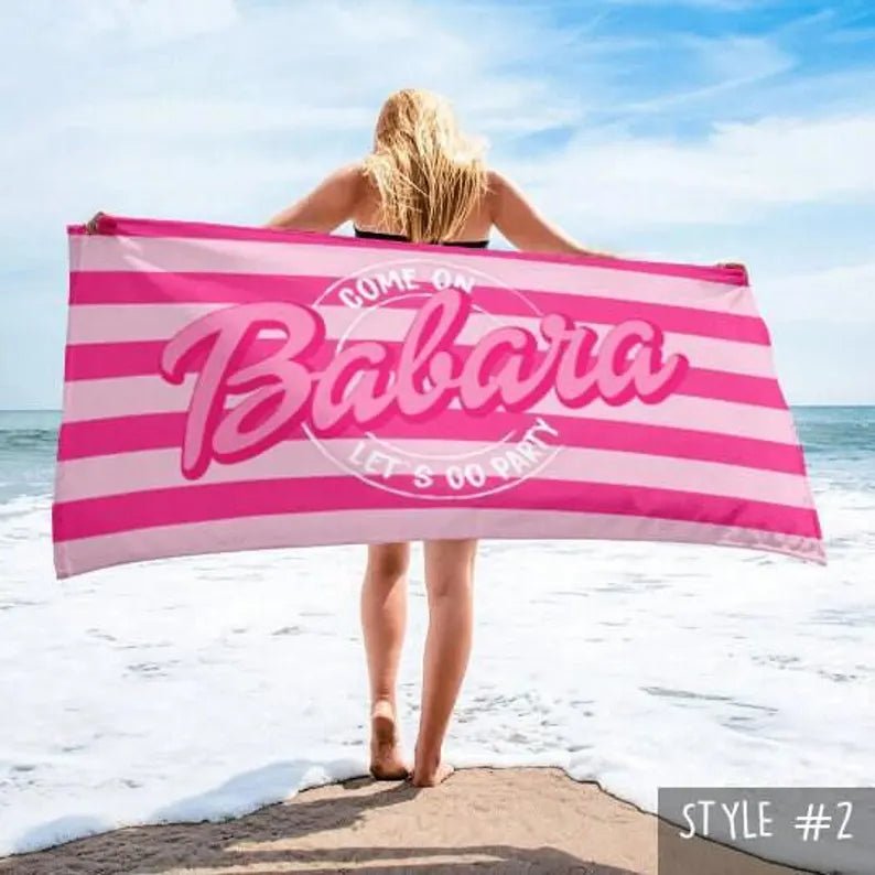 Personalized Beach Towel with Name Custom Design - Adult and Kids Bath Towel, Pool Towel Gift for Anniversaries, Birthdays & Vacations 64820480 - DiyGiftly